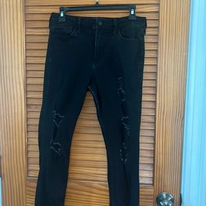Hollister Black Ripped Jeans